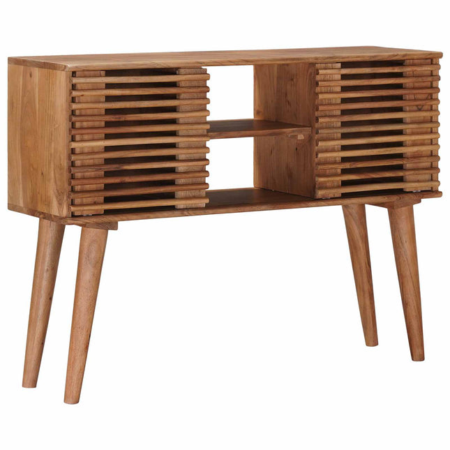 Hantverksmässig sluttabell Teakbrun 100 x 30 x 75 cm