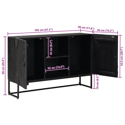 Sideboard Svart 105 x 30 x 68 cm