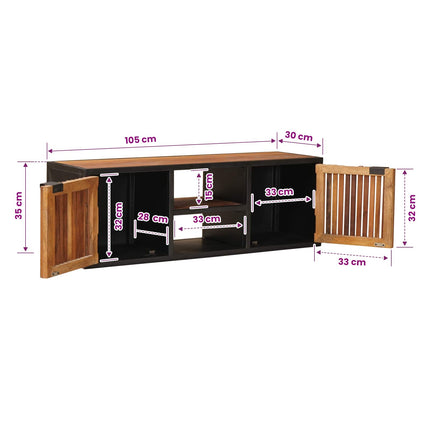 Handgjort TV-skåp 105 x 30 x 35 cm Massivt mangoträ