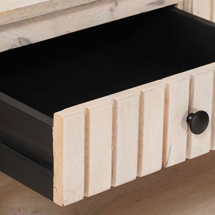 Handgjort Soffbord Vit 85 x 45 x 50 cm Massivt mangoträ