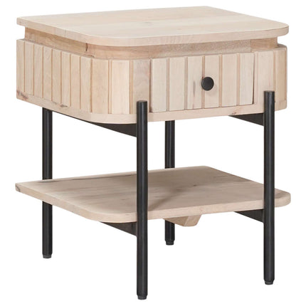 Handgjord Sängbord Vit 40 x 35 x 45 cm Massivt mangoträ