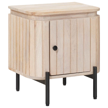 Handgjord Sängbord Vit 40 x 30 x 45 cm Massivt mangoträ