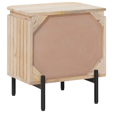 Handgjord Sängbord Vit 40 x 30 x 45 cm Massivt mangoträ