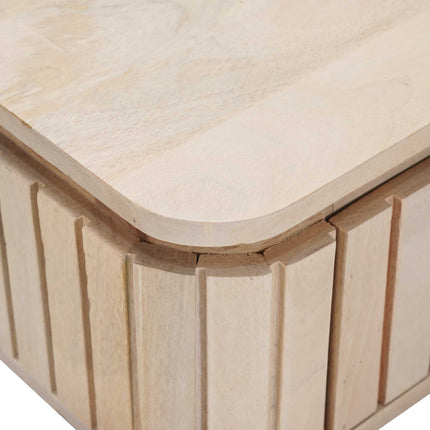 Handgjord Sängbord Vit 40 x 30 x 20 cm Massivt mangoträ