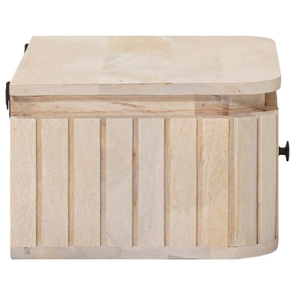 Handgjord Sängbord Vit 40 x 30 x 20 cm Massivt mangoträ