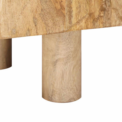 TV-skåp 110 x 30 x 40 cm Massivt mangoträ och konstruerat trä