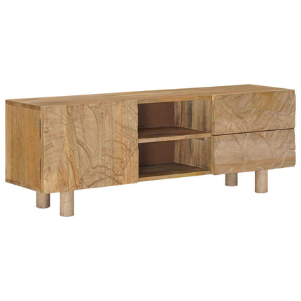 TV-skåp 110 x 30 x 40 cm Massivt mangoträ och konstruerat trä