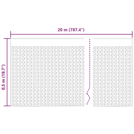Prickig Avvattningsskiva 2 pcs Svart 0,5 x 20 m HDPE