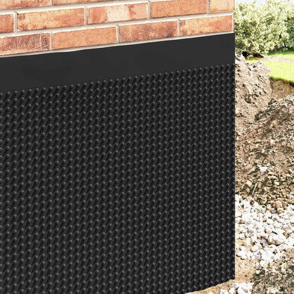 Prickig Avvattningsskiva Svart 1 x 20 m HDPE