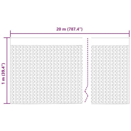 Prickig Avvattningsskiva Svart 1 x 20 m HDPE