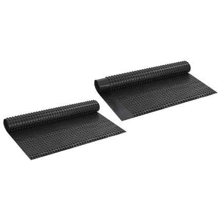 Prickig Avvattningsskiva 2 pcs Svart 1 x 20 m HDPE