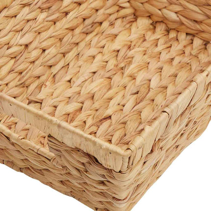 Förvaringskorgar 2 pcs Naturfärg 38 x 28 x 15 cm Vattenhyacint