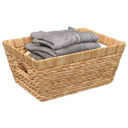 Förvaringskorgar 2 pcs Naturfärg 38 x 28 x 15 cm Vattenhyacint