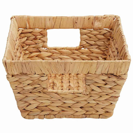 Förvaringskorgar 2 st Vattenhyacint 38 x 28 x 15 cm Naturfärg