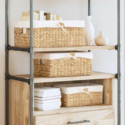 Förvaringskorgar 3 pcs Naturfärg Vattenhyacint
