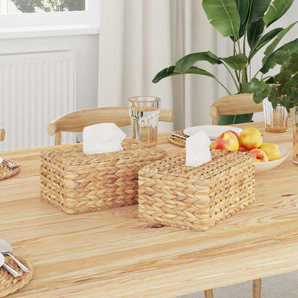Överdrag till Papperslådor 2 pcs Vattenhyacint Naturfärg