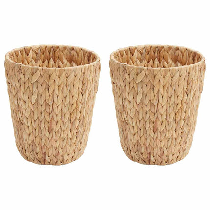 Papperskorgar för avfall 2 pcs Naturfärg 26 x 26 x 29 cm