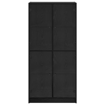 Skåp Svart Ek 68 x 37 x 142 cm Konstruerat trä