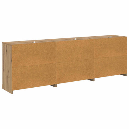 Skåp 3 pcs Artisan-ek 210 x 35,5 x 67,5 cm Konstruerat trä