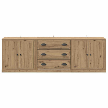 Skåp 3 pcs Artisan-ek 210 x 35,5 x 67,5 cm Konstruerat trä