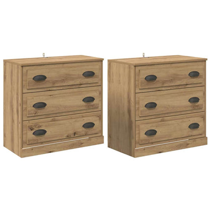 Skåp 2 pcs Artisan Ek 70 x 35,5 x 67,5 cm Konstruerat trä