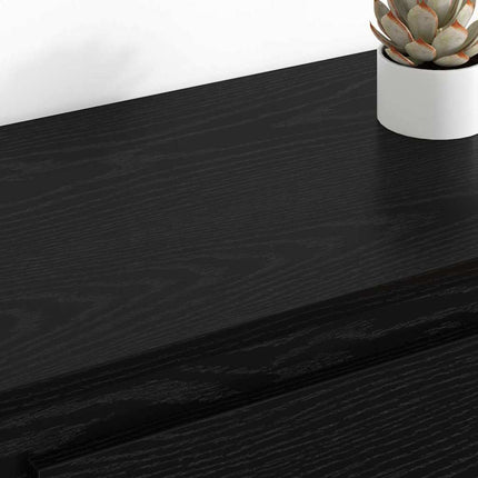 Skåp 2 pcs Svart Ek 70 x 35,5 x 67,5 cm Konstruerat trä
