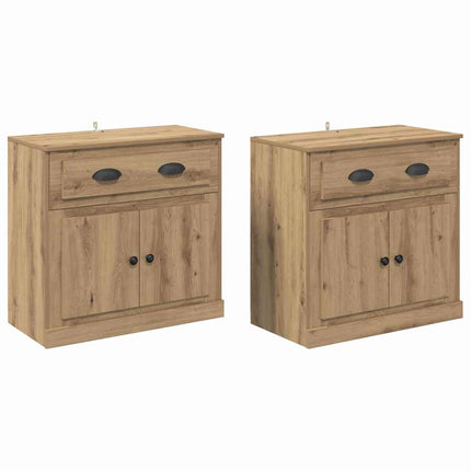 Skåp 2 pcs Artisan Ek 70 x 35,5 x 67,5 cm Konstruerat trä