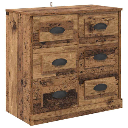 Skåp 2 pcs Gammalt trä 70 x 35,5 x 67,5 cm Konstruerat trä