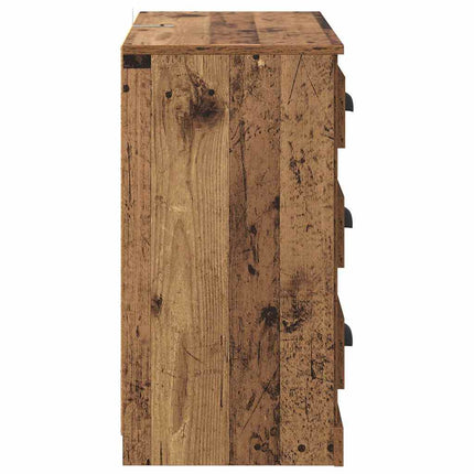 Skåp 2 pcs Gammalt trä 70 x 35,5 x 67,5 cm Konstruerat trä