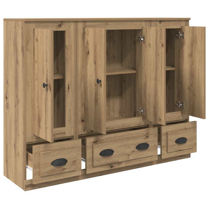 Skåp 3 pcs Artisan Ek 132 x 35,5 x 103,5 cm Konstruerat trä