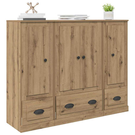 Skåp 3 pcs Artisan Ek 132 x 35,5 x 103,5 cm Konstruerat trä