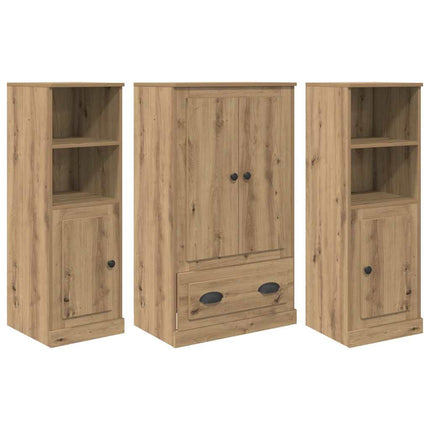 Skåp 3 pcs Artisan Ek 132 x 35,5 x 103,5 cm Konstruerat trä