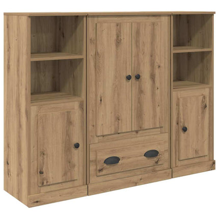 Skåp 3 pcs Artisan Ek 132 x 35,5 x 103,5 cm Konstruerat trä