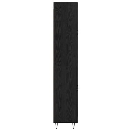 Skåp Svart Ek 69,5 x 34 x 90 cm Konstruerat trä