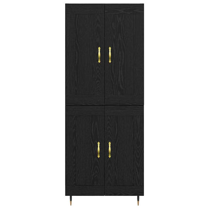 Skåp Svart Ek 69,5 x 34 x 90 cm Konstruerat trä