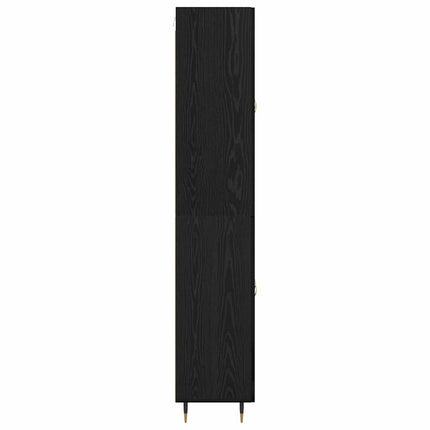 Skåp Svart Ek 69,5 x 34 x 90 cm Konstruerat trä