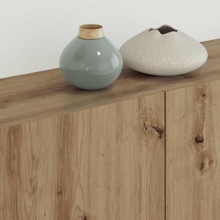 TV-väggmodul Väggmonterad 5 pcs Artisan Ek Konstruerat trä