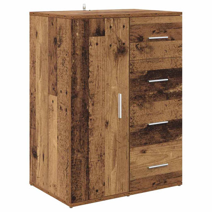 Skåp Corona 2 pcs Gammalt trä 59 x 39 x 80 cm Konstruerat trä