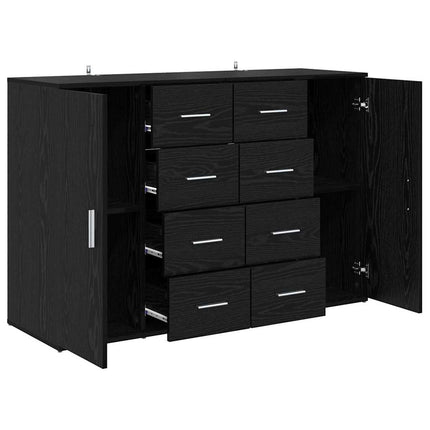 Skåp Corona 2 pcs Svart Ek 59 x 39 x 80 cm Konstruerat trä