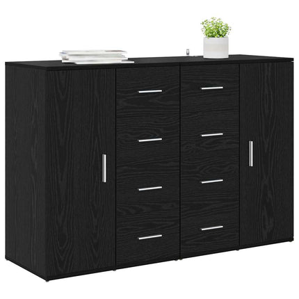 Skåp Corona 2 pcs Svart Ek 59 x 39 x 80 cm Konstruerat trä