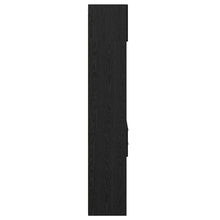 Skåp Väggmonterad Svart Ek 50 x 42,5 x 225 cm Konstruerat trä