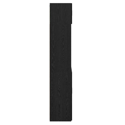 Förvaringsskåp Svart Ek 80 x 42,5 x 225 cm Konstruerat trä