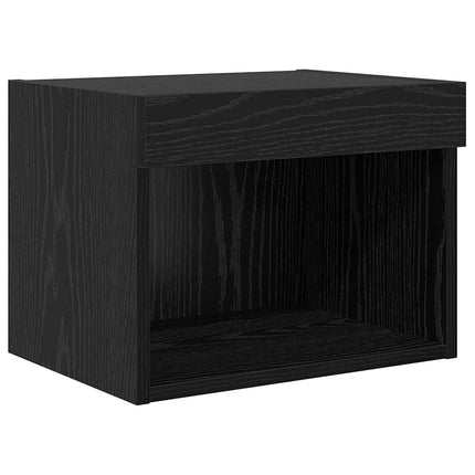 TV Vägg Enheter 5 st Svart Ek Konstruerat trä