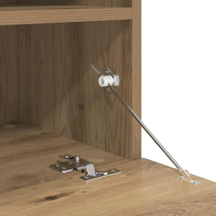 TV-väggmodul med led 4 pcs Artisan Ek Konstruerat trä
