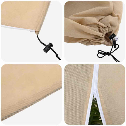 Frostskydd för växtfleeceöverdrag 5 pcs Beige 1,55 x 1 m