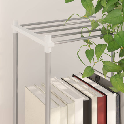 Tubular Shelf med lagring Vit 42,5 x 27 x 91,5 cm Aluminium