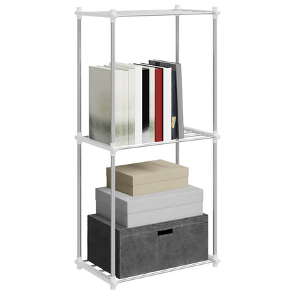 Tubular Shelf med lagring Vit 42,5 x 27 x 91,5 cm Aluminium