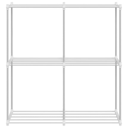 Tubular Shelf med lagring Vit 86 x 27 x 90 cm Aluminium