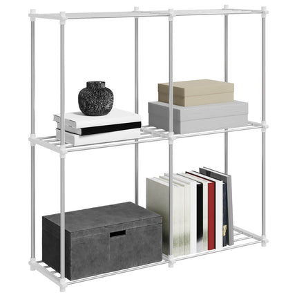 Tubular Shelf med lagring Vit 86 x 27 x 90 cm Aluminium