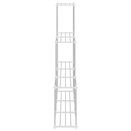 Tubular Shelf med lagring Vit 129 x 27 x 132 cm Aluminium